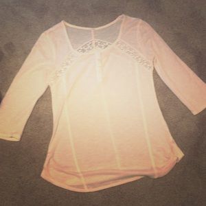 Laced white buttoned shirt